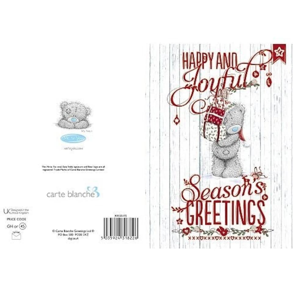 image 1 of Seasons Greetings Me to You Bear Christmas Card