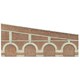 image 1 of Hornby Mid Stepped Arched Retaining Walls X2 (Red Brick)