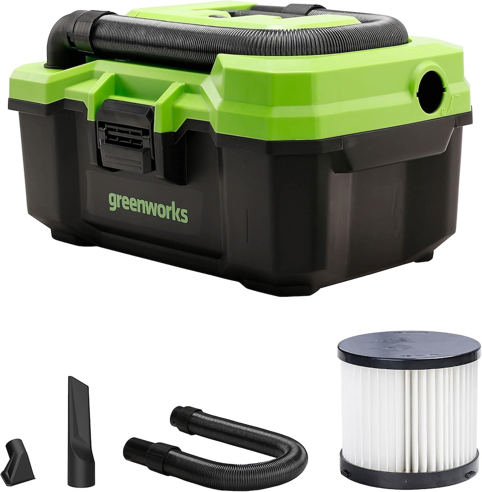 image 1 of Greenworks 24V Cordless Wet/Dry Vacuum Cleaner Excludes Battery and Charger