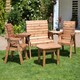 image 2 of Hand Made 4 Seater Chunky Rustic Wooden Garden Furniture Multi Set