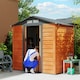 image 2 of Outsunny 6.5x5.2ft Garden Shed Wood Effect Tool Storage Sliding Door Wood Grain