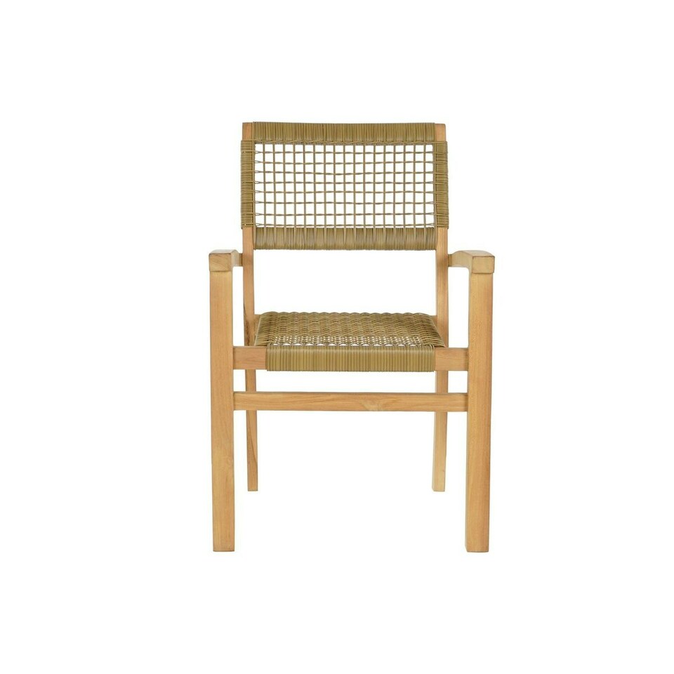 image 1 of Table set with 4 chairs DKD Home Decor 100 x 100 x 75 cm Brown