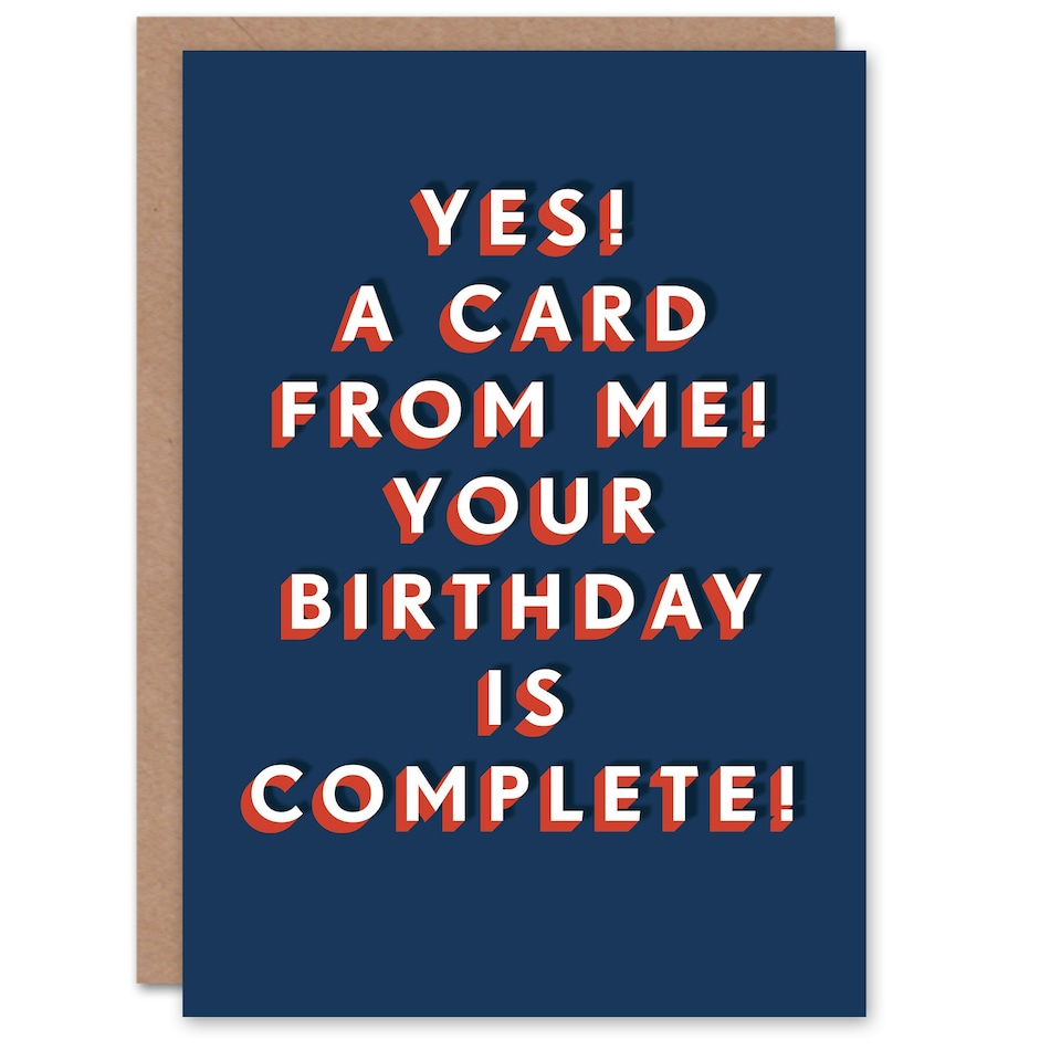 image 1 of From Me Now Complete Bold Cheeky For Him Funny Birthday Card