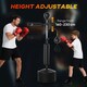 image 9 of HOMCOM 4-in-1 Boxing Punching Bag Free Standing with 2 Speed Balls, 360° Relax Bar, PU-Wrapped Boxing Bag and Fillable Base, 160-230cm Adjustable Height Black