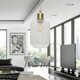 image 4 of Batley - Clear Ribbed Glass with Satin Brass Pendant Fitting Bronze | Clear