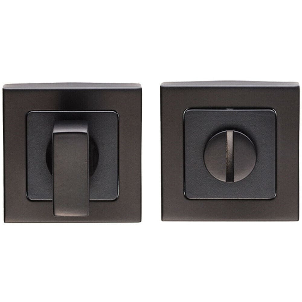 Loops Thumbturn Lock & Release Handle Concealed Fix Square Rose Matt Black