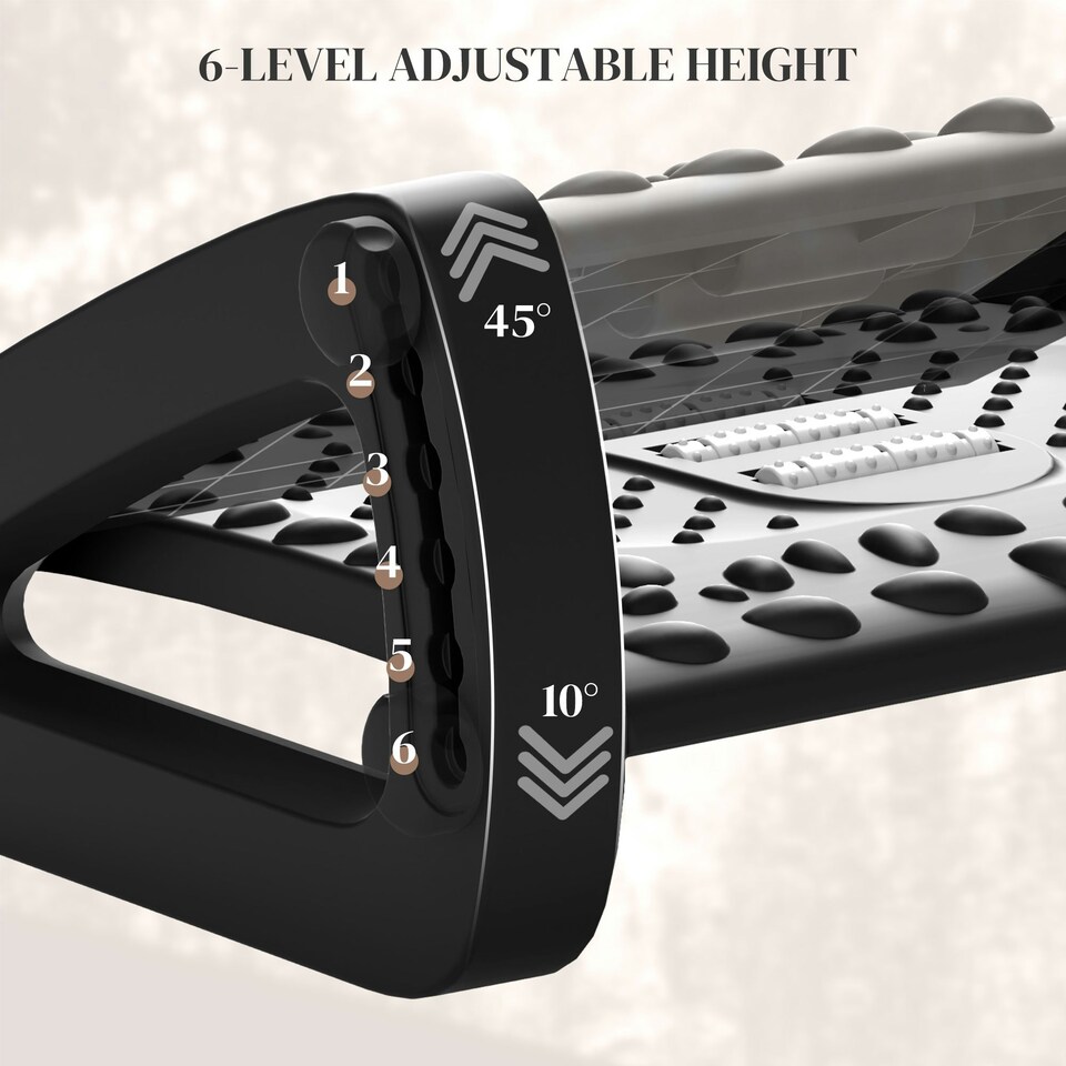 image 1 of HOMCOM Non-Slip Foot Rest Under Desk Office Footrest with Adjustable Height 