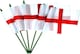 image 3 of Flags English England St George 9 inch X 6 inch Hand Waving, English Souvenir - Pack of 5 | White