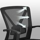 image 6 of Yaheetech Adjustable Computer Chair Study Chair with Mid Back Black