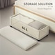 image 7 of HOMCOM Storage Ottoman with Lid, 112cm Bench Chest Box, Beige Yellow