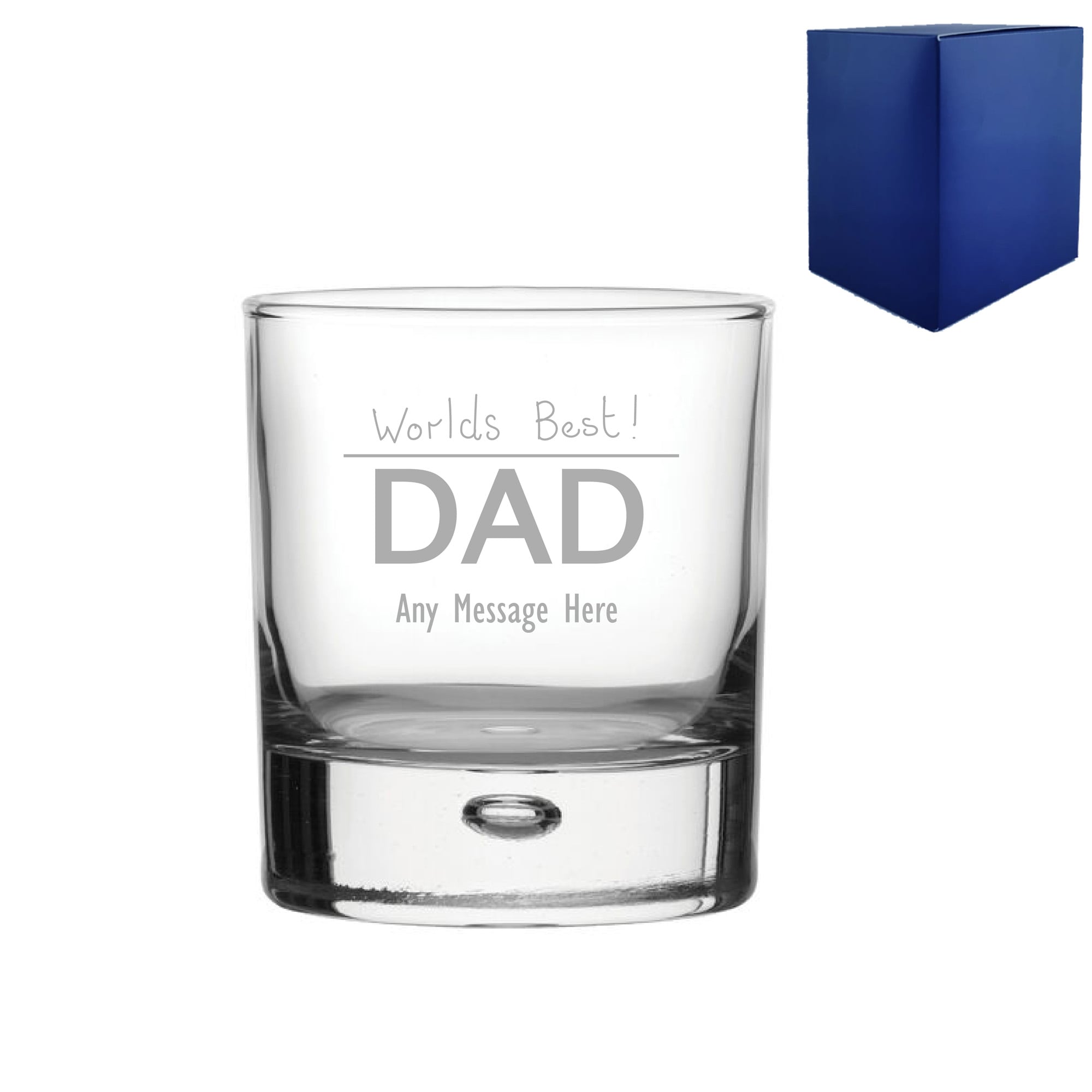 Uniqueful Personalised Engraved Fathers Day Bubble Whisky for Dad in Clear | Size: 1 Pack