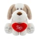 image 6 of Valentines Soft Toy Dog Puppy Holding Love Heart Plush Toy Brown Dog