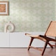 image 5 of AS Creation Retro Diamond Geo Textured Wallpaper | Green | Green | 1