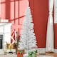 image 8 of HOMCOM 5ft Unlit Artificial Christmas Tree, Pencil Slim mas Tree with Solid Stand and Realistic Branches, White