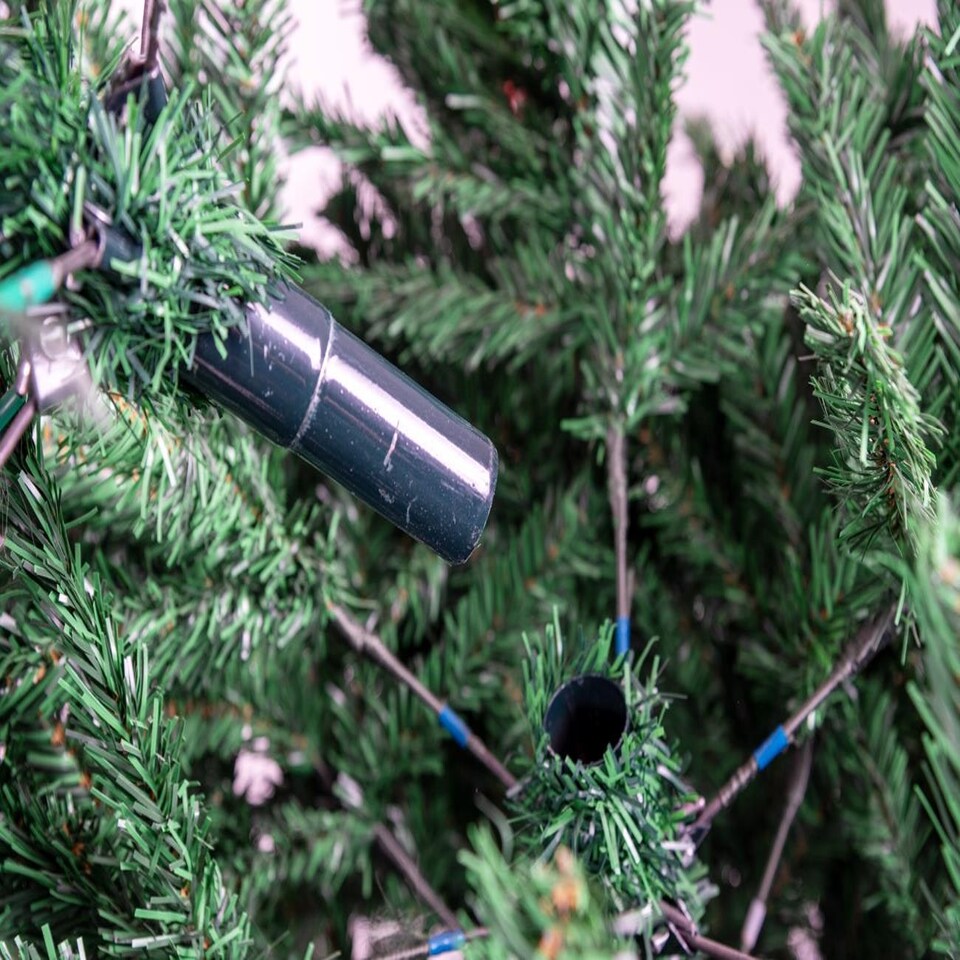 image 1 of Christmas Stockholm Pine Artificial Designer Tree Berries & Frosted Cones Mixed | Green | 8ft