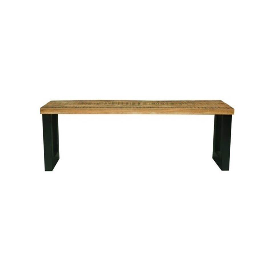 image 1 of Induse Bench - Mango Wood/Iron - L44 x W160 x H45 cm - Mango PP Saw Finish Brown