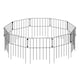 image 1 of Levede 10 Pack Metal Garden Fence Decorative Animal Barrier Outdoor Pet Border | Black