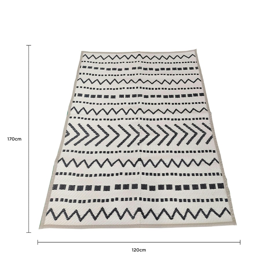 image 1 of Charles Bentley Moroccan Weatherproof Cream Outdoor Rug 120x170