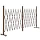 image 1 of Outsunny Aluminium Alloy Fence Foldable Garden Screen Panel, Dark Brown