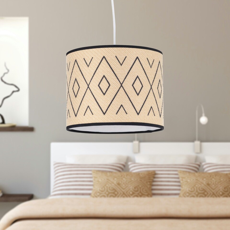 image 1 of Aztec - 25cm Natural Pendant Shade Brown
