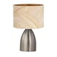 image 3 of First Choice Lighting Set of 2 Valentina Brushed Chrome Touch Lamps with Champagne Embossed Shades Silver | Gold