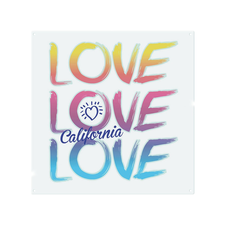 image 1 of Love California Splash Back | White
