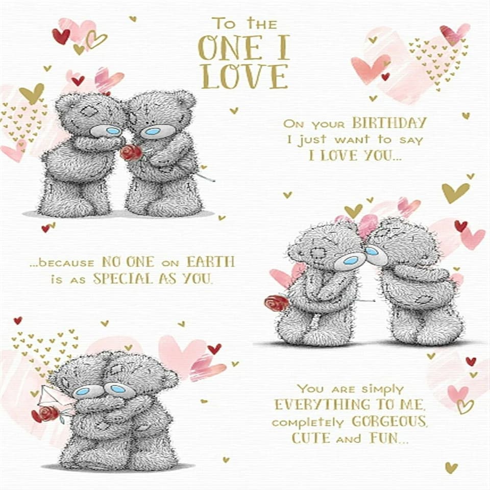 image 1 of Bears In Storyboard Scenes One I Love Birthday Card