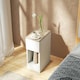 image 8 of HOMCOM Bedside Tables Set of 2, Nightstands for Bedroom, Living Room, White