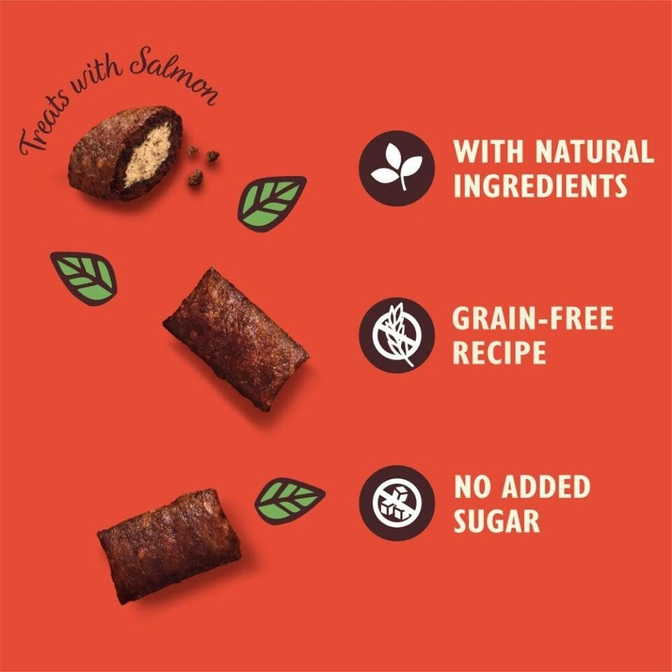 image 1 of Lily’s Kitchen Adult Cat Treats Packet Come Here Kitty with Salmon Grain-Free Recipe10 x 60g