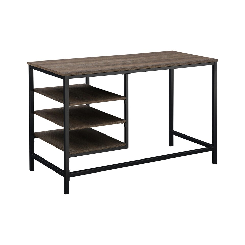 image 1 of Sunjoy Studio Space Desk Black | wood grain