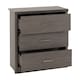 image 2 of Lisbon 3 Drawer Chest - L40 x W80.5 x H72 cm - Black Wood Grain