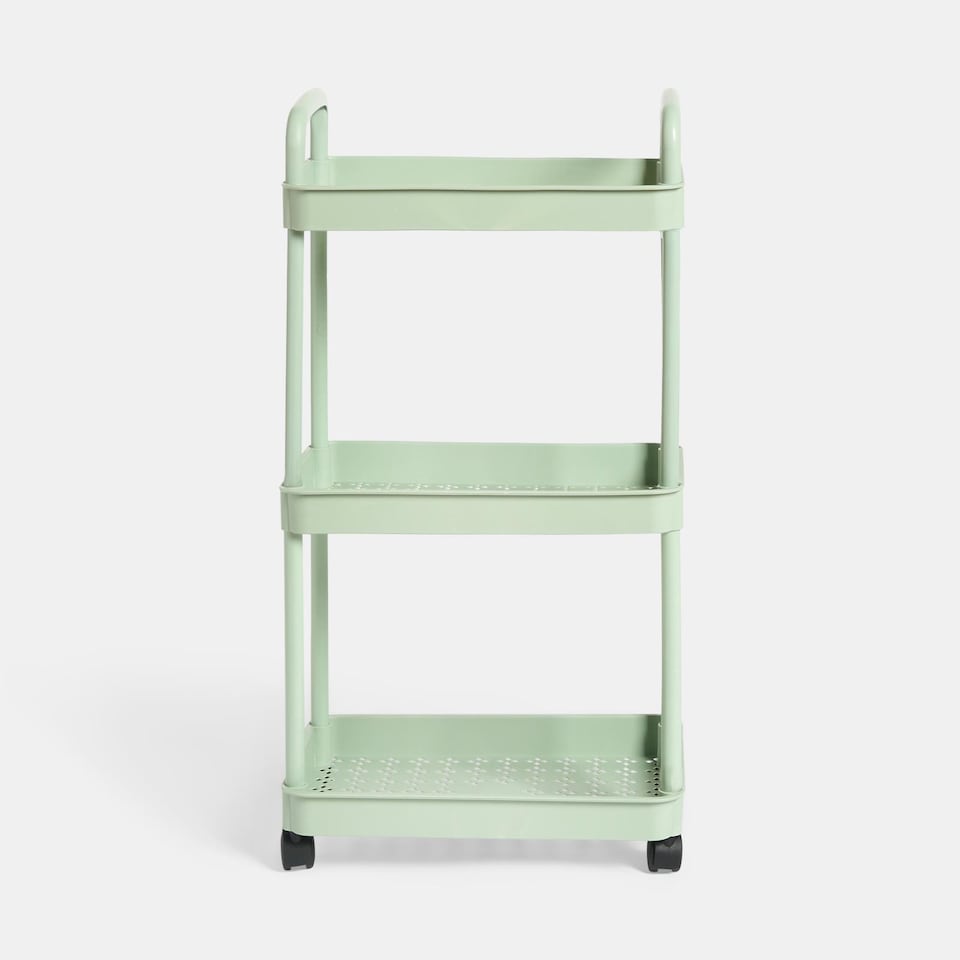 image 1 of OHS 3 Tier Storage Trolley Cart Bathroom Kitchen Rolling Organiser