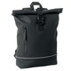 image 3 of MidOcean Laptosa Roll Top PU Laptop Backpack - Black - One Size Black