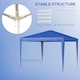 image 4 of Outsunny Garden Gazebo Marquee Party Tent Wedding Canopy Patio Blue 2.7 x 2.7m