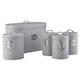 image 5 of Cooks Professional 5 Piece Kitchen Storage Set – Tea, Coffee, Sugar, Bread & Biscuit Tins | Grey | Grey & Silver | 5