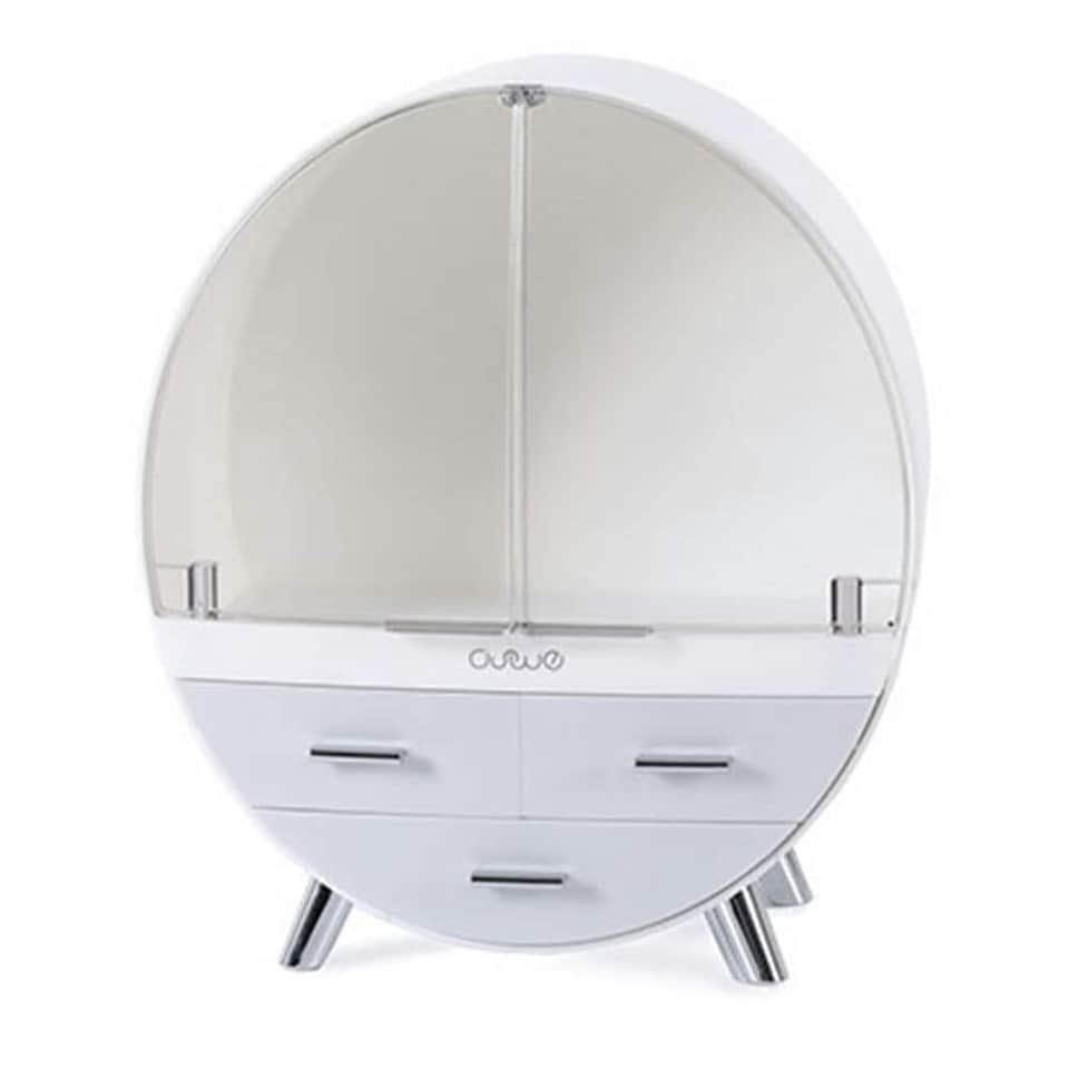image 1 of Living and Home Dustproof Round Cosmetic Organzier - Grey