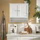 image 9 of SoBuy Slim Wall Mounted Bathroom Cabinet with Adjustable Shelf and Towel Rail, White, 23.6x11.8x23.6 in, 11.3 kg - BZR84-W