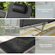 image 4 of Outsunny 2 Pieces Sun Loungers Foldable Reclining Chair with Headrest Black