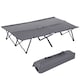 image 1 of Outsunny Double Camping Folding Cot Outdoor Portable Sleeping Bed, Grey