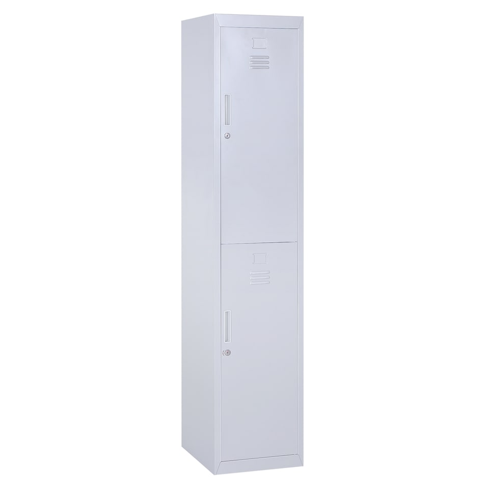 image 1 of Vinsetto Locker Cabinet Storage Cold Rolled Steel w  Shelves Vertical Cupboard Grey 38 x 46 x 180 cm