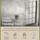 image 2 of Balterley Framed Grid Hinged Reversible Shower Bath Screen Toughened Safety Glass
