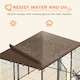 image 4 of PawHut Outdoor Dog House Kennel with Canopy Top & Lock Rotating Bowl Holder