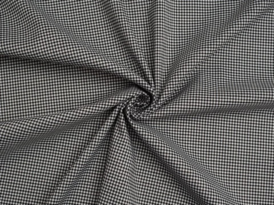 Minerva Core Range Black Stretch Woven Polyester Viscose Suiting Fabric for Dressmaking, 140cm / 55" Wide - per metre