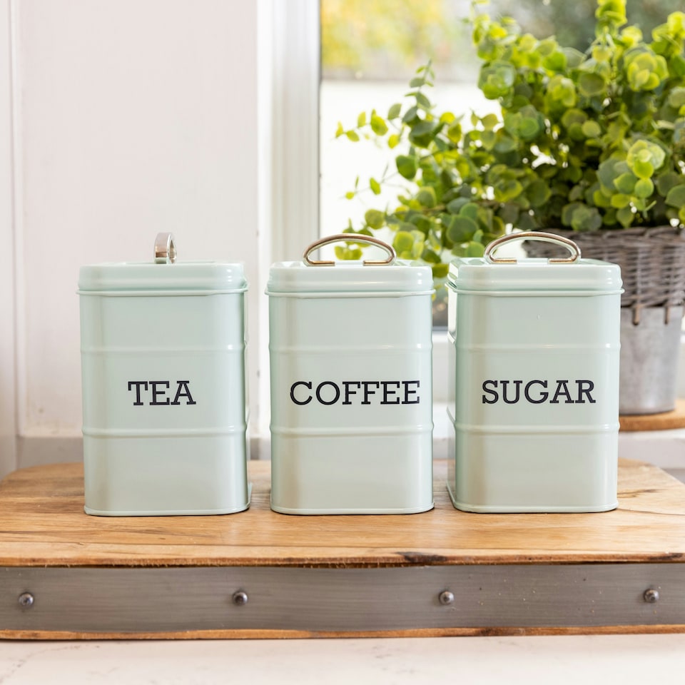 image 1 of KitchenCraft Tea Tin Blue Metal
