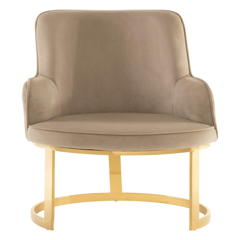 image 1 of Interiors by Premier Beige Velvet Dining Chair, Easy to Care Office Chair, Adjustable Indoor Velvet Dining chair