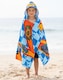 image 3 of Hot Wheels Race Track Boys Blue Poncho Towel | Hooded Beachwear with Multi-Car Graphics & Checkered Pattern | Poolside Cover-Up | After-Bath Towel for Kids | Hot Wheels Merch