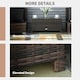 image 3 of Outsunny Garden Rattan Side Table,Wicker Coffee Desk, Glass Top, Mixed Brown