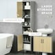 image 4 of kleankin Tall Bathroom Storage Cabinet, Slim Floor Cabinet for Living Room