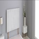 image 2 of White Plush Velvet 9 Panel Headboard White | 4FT6 Double 26"inch Headboard