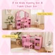 image 6 of COSTWAY Kids Vanity Desk & Chair 2 in 1 Toddler Makeup Pink
